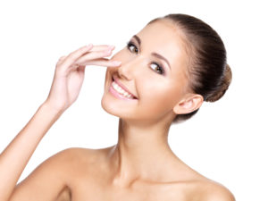 Rhinoplasty care after operation, nose reshaping, nose job